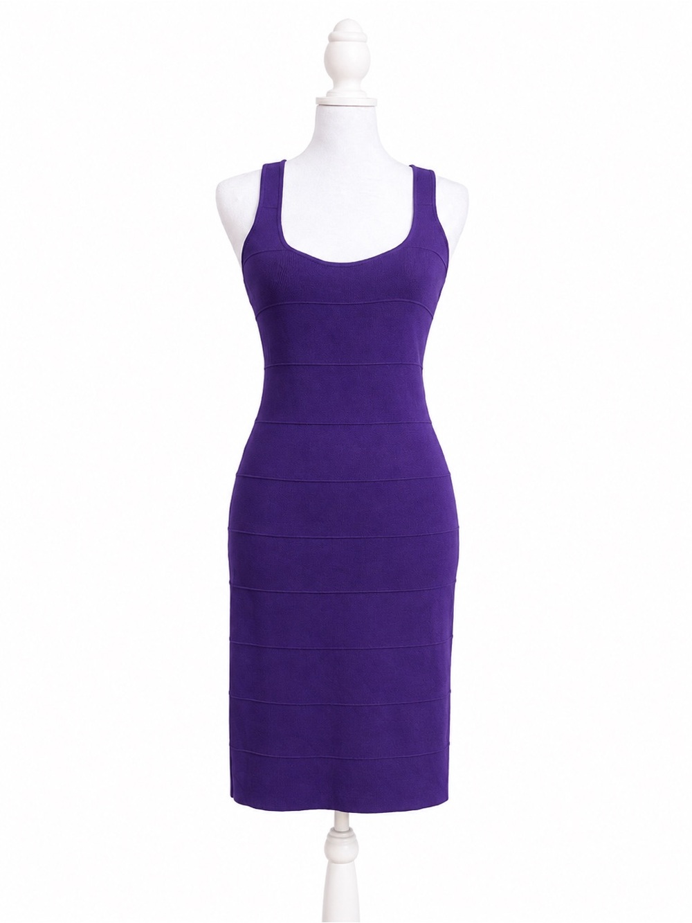 BCBG Max Azria Purple Bandage Bodycon Midi Dress Sleeveless XL